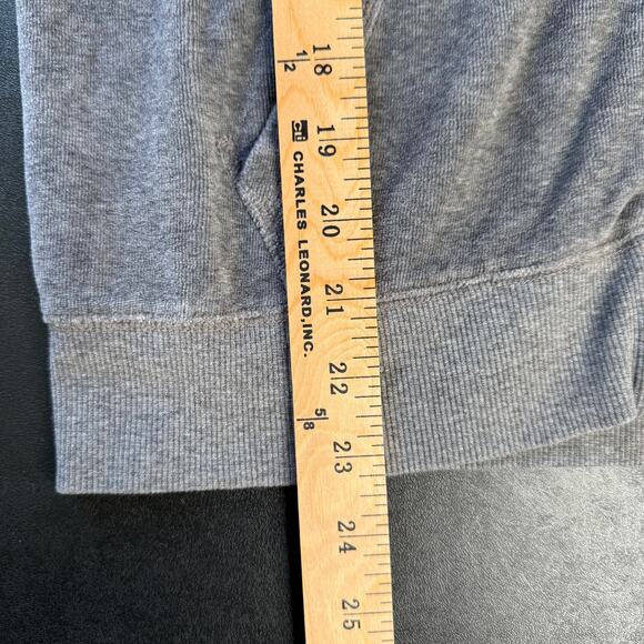 VS PINK Y2K Hoodie Dog Logo Sz Large Full ZIp Gray Velour Gold Sequin LOVE PINK - Picture 9 of 11